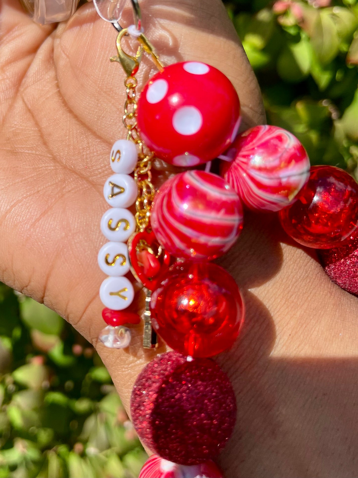 Bubbles & Charms/ Red Phone Strap
