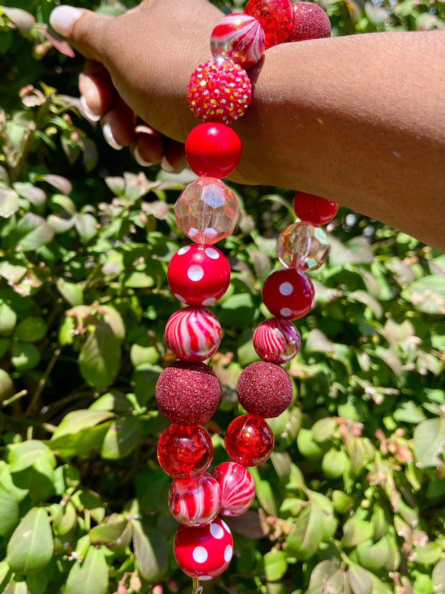 Bubbles & Charms/ Red Phone Strap